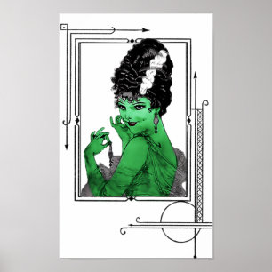 Póster Poster Art Deco Bride