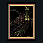 Póster Poster Art Deco Chicago 12 x 16<br><div class="desc">Poster 12 x 16 estilo Art Deco único Chicago. Puede estar disponible en otros tamaños.</div>