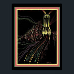 Póster Poster Art Deco Chicago 12 x 16<br><div class="desc">Poster 12 x 16 estilo Art Deco único Chicago. Puede estar disponible en otros tamaños.</div>