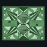 Póster Poster Art Deco Colorado<br><div class="desc">El Poster Art Deco,  de colores vivos,  resalta los diferentes tonos de verde y destaca las cualidades geométricas y arquitectónicas de la época. Dado que sólo se utiliza un verde neutro,  sería muy útil en una habitación con tonos y colores contrastantes o complementarios.</div>