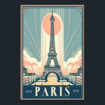 Póster Poster Art Deco de la Torre Eiffel de París 1910<br><div class="desc">・ Este impresionante poster de estilo Art Déco presenta una representación vintage de la Torre Eiffel. Las líneas depuradas y el diseño audaz celebran la elegancia de París, capturando la belleza atemporal de la arquitectura y el encanto de la ciudad. Perfecto para los amantes de París, el arte de viaje...</div>