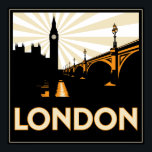 Póster Poster Art Deco de Londres<br><div class="desc">Un anuncio Art Deco inspirado en la imagen de Londres.</div>