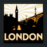 Póster Poster Art Deco de Londres<br><div class="desc">Un anuncio Art Deco inspirado en la imagen de Londres.</div>