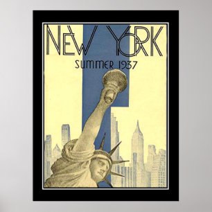 Póster Poster Art Deco de Nueva York de 1937