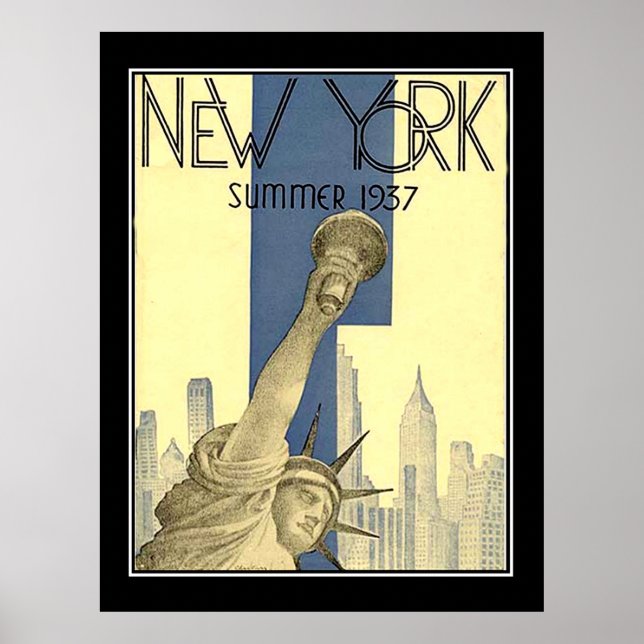 Póster Poster Art Deco de Nueva York de 1937 (Frente)