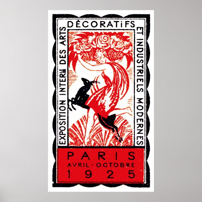 Póster poster Art Deco de París de 1925 (Frente)