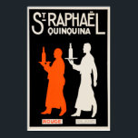 Póster Poster Art Deco del licor francés vintage del alco<br><div class="desc">Una reproducción de un poster publicitario para un apéritif francés "Quinquina Rouge Blanc" St. Raphael Aperitif Retro Art Deco poster ca 1930. Digitalmente reformado para resaltar los colores originales,  aún mejor y arreglar tantas imperfecciones como sea posible.</div>