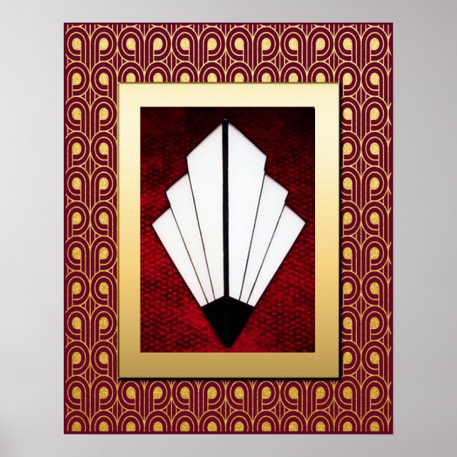 Póster Poster Art Decó Elegante Y Vibrante. (Frente)