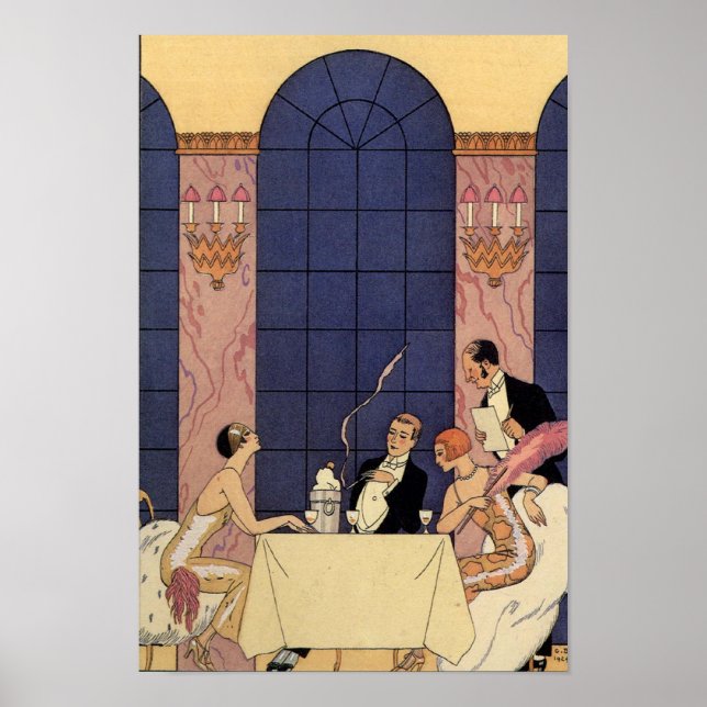 Póster Poster Art Deco Fine Dining (Frente)