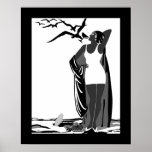 Póster Poster ART DECO LADY Pájaros blancos negros<br><div class="desc">Poster ART DECO LADY Pájaros blancos negros Martini</div>