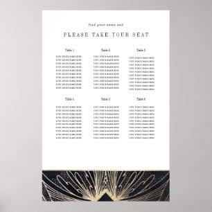 Póster Poster Art deco negro y oro