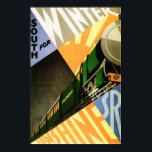 Póster Poster Art Deco Vintage de Southern Railways<br><div class="desc">¡Todas las imágenes posters de esta tienda están DIGITALMENTE RETOCADAS Y MEJORADAS! Colores y manchas nítidas y nítidas. Colección de posters de ferrocarriles vintage de reproducción Hi Res. Anuncio de afiche de viajes de los ferrocarriles del sur.</div>