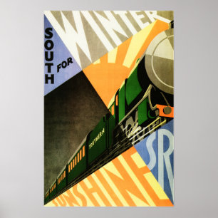 Póster Poster Art Deco Vintage de Southern Railways