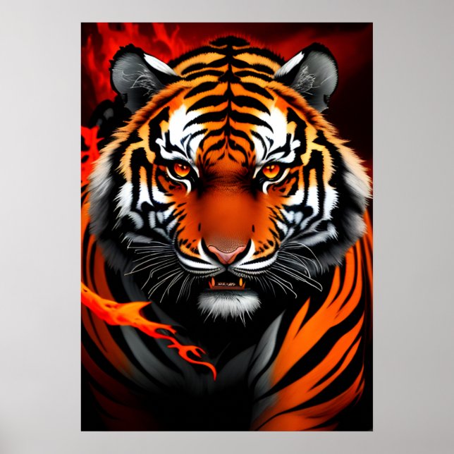 Póster Poster Art Firery Tiger (Frente)