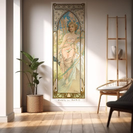 Póster Poster Art Nouveau de la mañana Set 3/4 Mucha