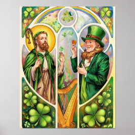 Póster Poster Art Nouveau del Día de San Patricio