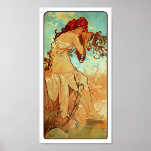 Póster Poster Art Nouveau - Mucha - Verano