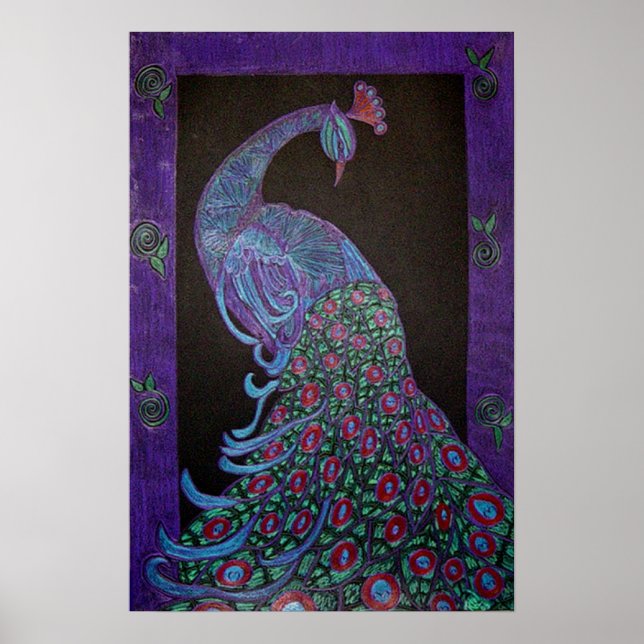 Póster Poster Art - Orgulloso Peacock (Frente)