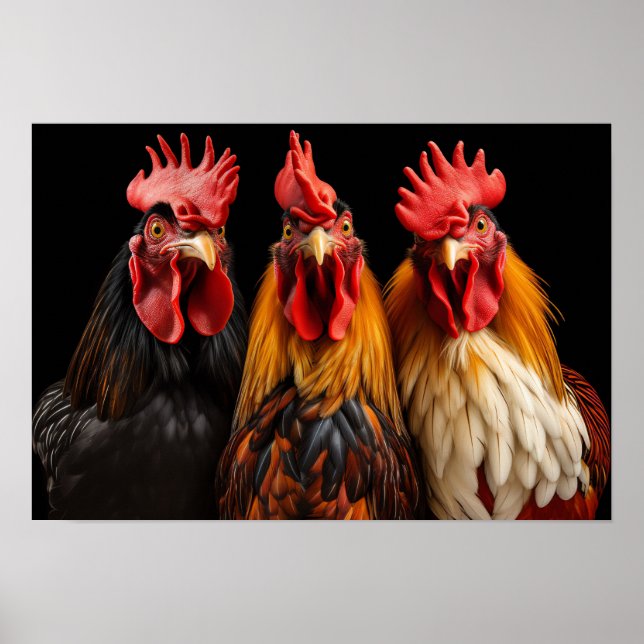 Póster Poster Art Roosters (Frente)