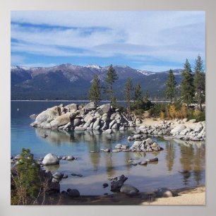 Póster Poster/arte del lago Tahoe del puerto de la arena