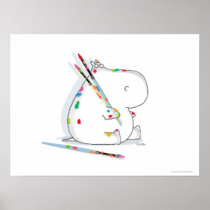 Póster Poster ARTISTA HIPPO por Sandra Boynton