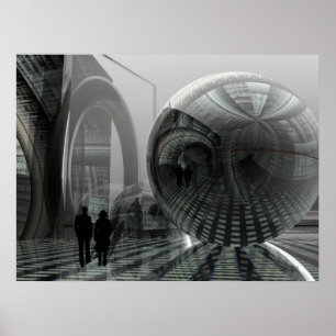 Póster Poster artístico de la ciencia ficción "que camina