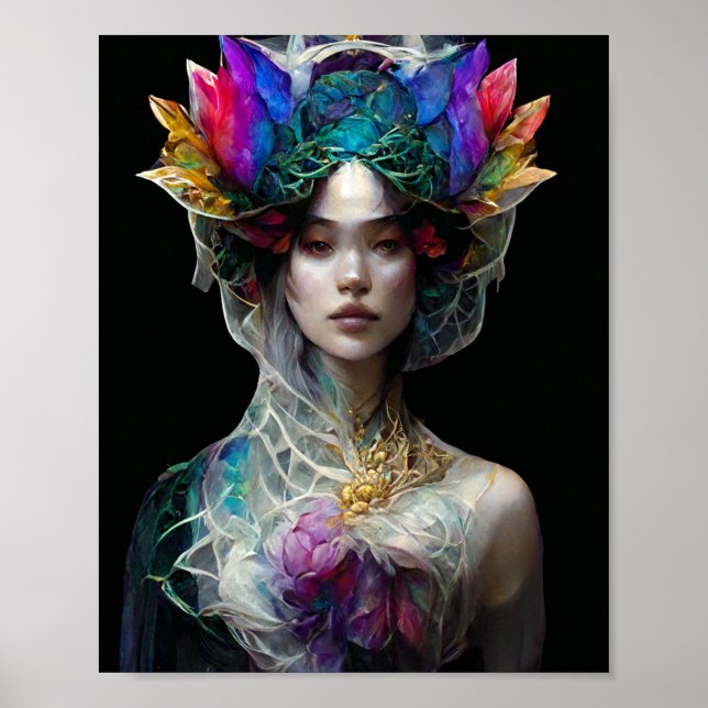 Póster Poster artístico de la fantasía arcoiris (Frente)