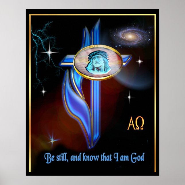 Póster Poster artístico de las escrituras cristianas (Frente)