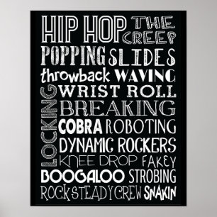Póster Poster artístico del metro Hip Hop Dance