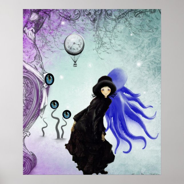 Póster Poster artístico del surrealismo pop del Steampunk (Frente)