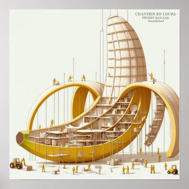 Póster Poster artistique - Projet Banane : architecture e (Frente)