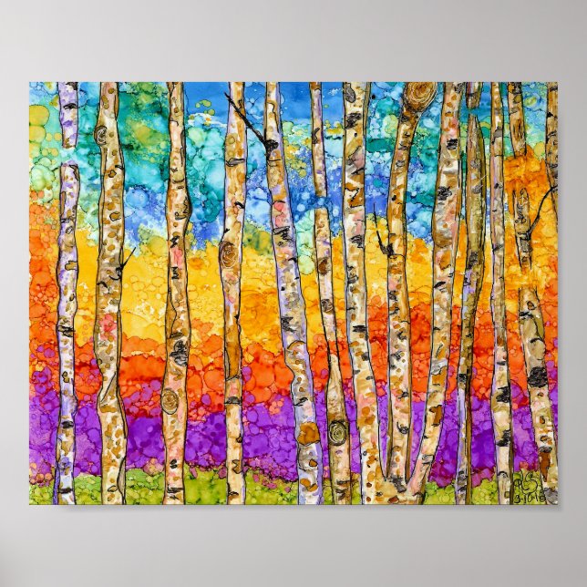 Póster Poster Aspen Trees - 10" x 8" (Frente)