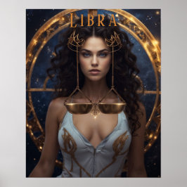 Póster Poster Astrológica Femenina de Libra