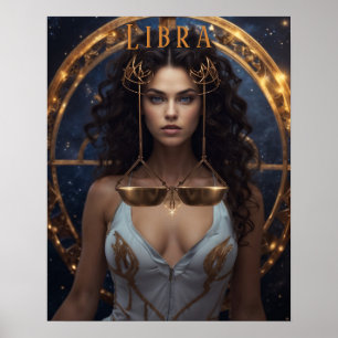 Póster Poster Astrológica Femenina de Libra
