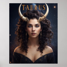 Póster Poster Astrológica Femenina Taurus