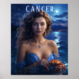 Póster Poster Astrológico Femenino del Cáncer
