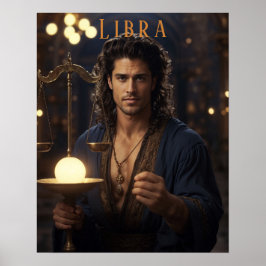Póster Poster Astrológico Libra Male