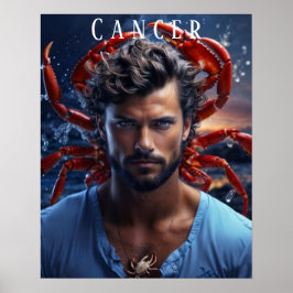 Póster Poster Astrológico Masculino del Cáncer