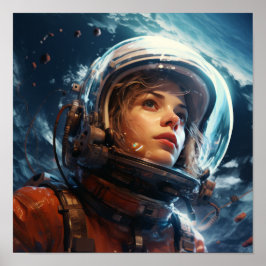 Póster Poster astronauta asombroso - Explore el Cosmos en