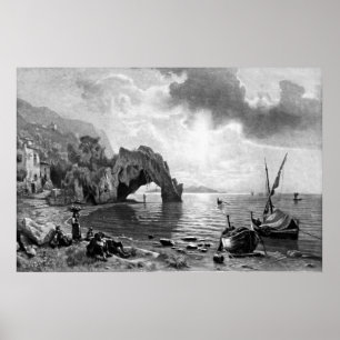 Póster Poster ~ Atardecer en Capri ~ Fotograbado