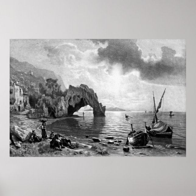 Póster Poster ~ Atardecer en Capri ~ Fotograbado (Frente)