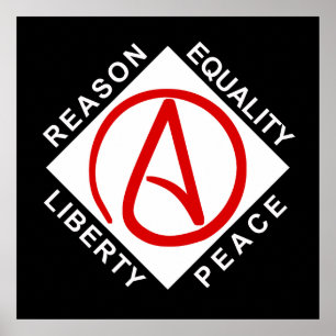 Póster Poster ateo del logotipo