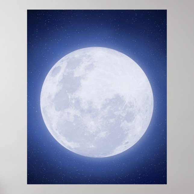 Póster Poster Aura Azul Luna Llena (Frente)