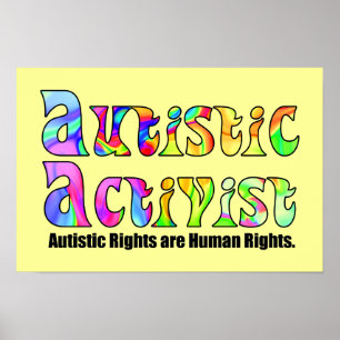 Póster Poster autístico del activista (color)