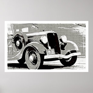 Póster Poster automático de vintage