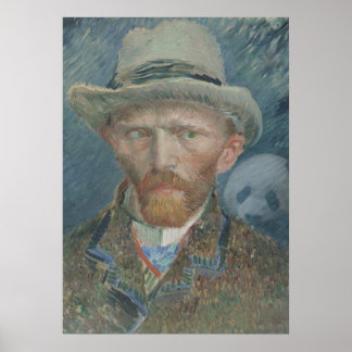 Póster Poster: Autoretrato Van Gogh con Panda gigante