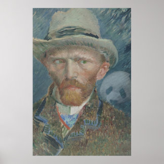 Póster Poster: Autoretrato Van Gogh con Panda gigante