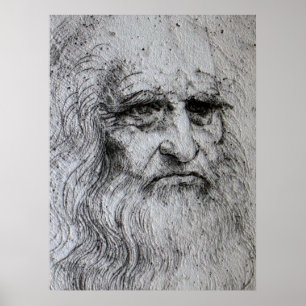Póster Poster - autorretrato de Leonardo Da Vinci