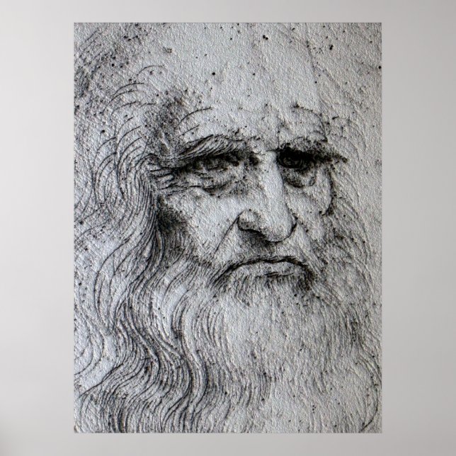 Póster Poster - autorretrato de Leonardo Da Vinci (Frente)