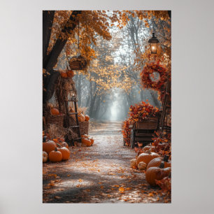 Póster Poster Autumn Pathway